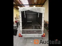 Bw trailers dubbelassige aanhanger met dekzeil 500 kg - afbeelding 3 van  9
