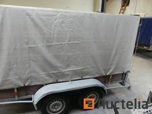 Bw trailers dubbelassige aanhanger met dekzeil 500 kg - afbeelding 9 van  9