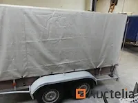 Bw trailers dubbelassige aanhanger met dekzeil 500 kg - afbeelding 9 van  9