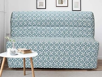 Bz bank 100% coton hemelsblauw - graphique print - afbeelding 1 van  4