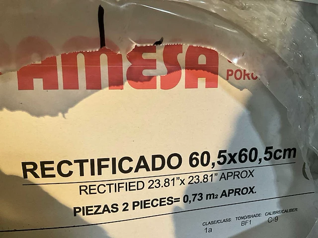 Ca. 12.4m2 keramische tegels pamesa mosa sand(60.5x60.5) - afbeelding 4 van  6