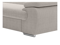 Cabrio linker hoek bank in beige ribfluwelen - afbeelding 7 van  9