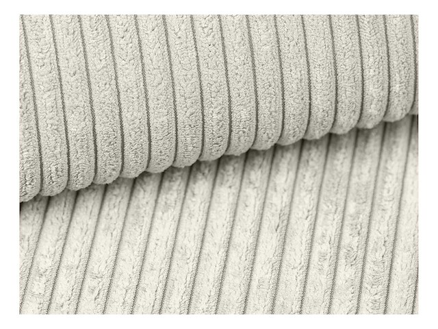 Cabrio linker hoek bank in beige ribfluwelen - afbeelding 8 van  9