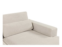 Cabrio rechterhoek bank in beige ribfluwelen - afbeelding 6 van  8