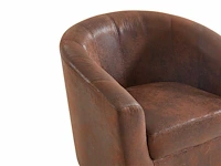 Cabriolet fauteuil in bruin verouderde microvezel - afbeelding 4 van  4