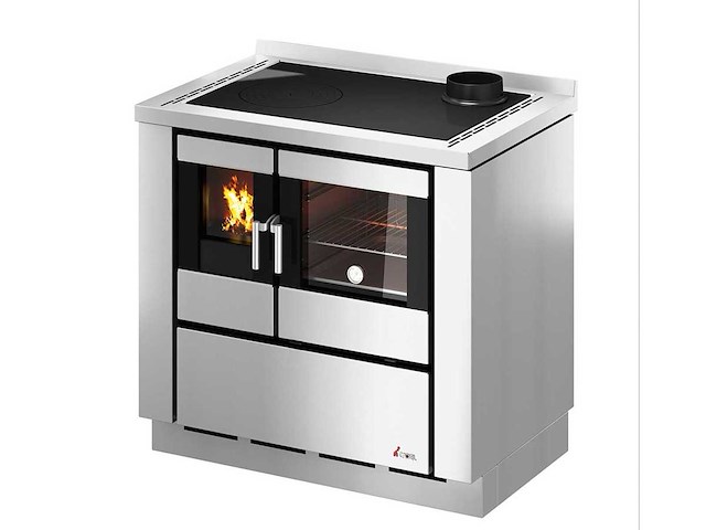Cadel - kook 90 - inox - houtkachel - afbeelding 1 van  1