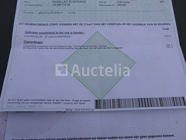 Cadillac cadillac eldorado voorouder auto (vin: 6l47s8q245625) - afbeelding 10 van  37