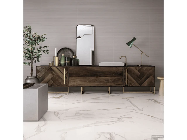Calacatta gold glossy 60x60cm gerectificeerd 46,08m² - afbeelding 2 van  2