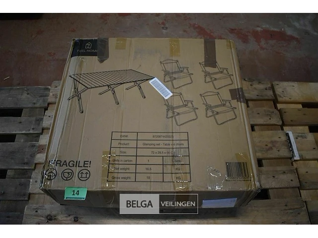 Camping set plooibaar tafel + 4 stoelen - afbeelding 3 van  5