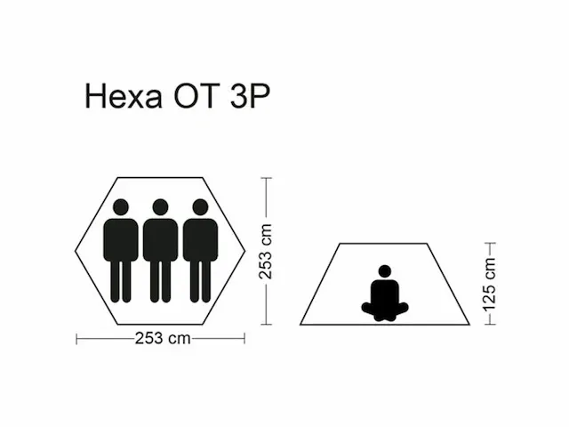 Campz hexa ot 3p tent, beige/grijs - afbeelding 5 van  11