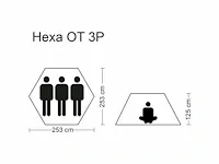 Campz hexa ot 3p tent, beige/grijs - afbeelding 5 van  11