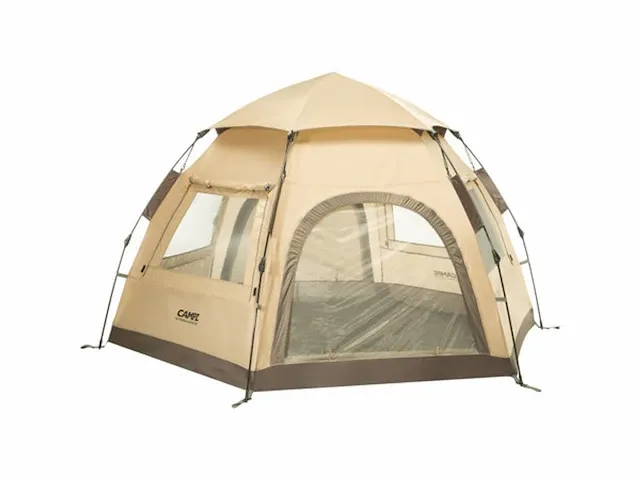 Campz hexa ot 3p tent, beige/grijs - afbeelding 6 van  11