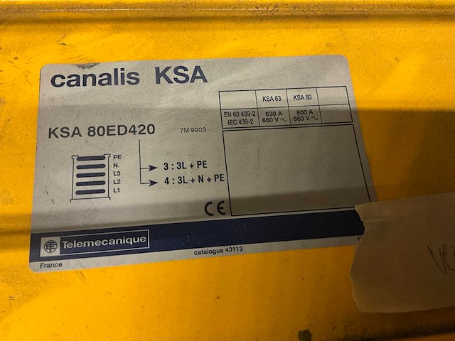 Canalis 800a ksa80ed420 canalis bus-bar - afbeelding 3 van  3