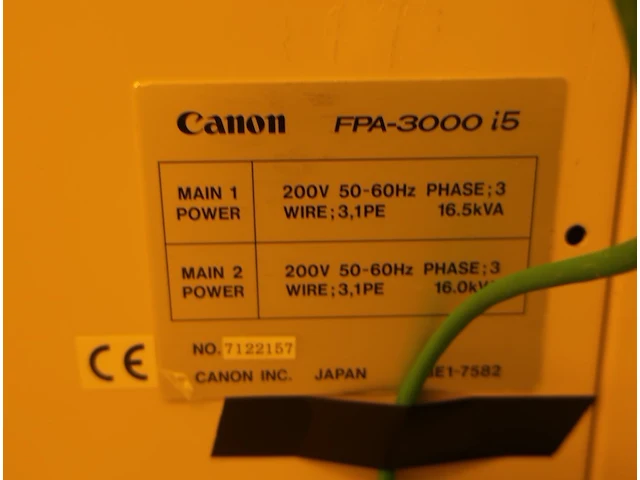 Canon fpa 3000 i5 - 150mm i-line stepper - afbeelding 27 van  28