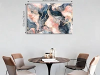 Canvas modern marble print 90x60 - afbeelding 1 van  2