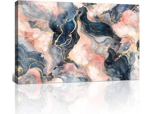 Canvas modern marble print 90x60 - afbeelding 2 van  2