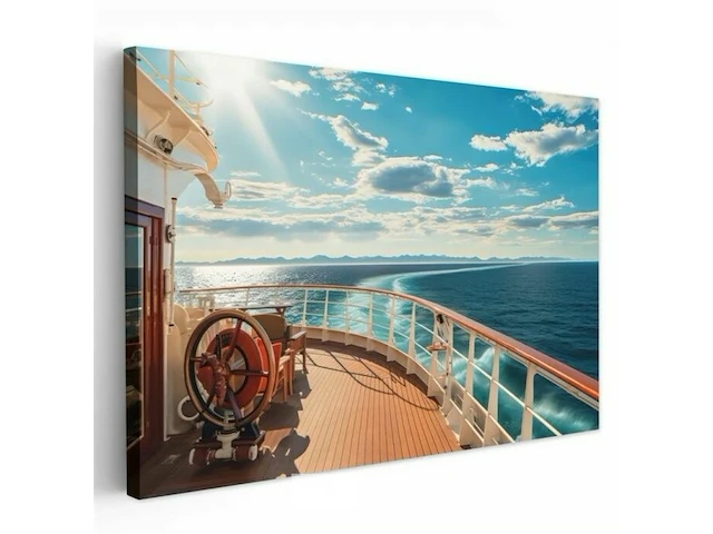 Canvas schilderij - achterdek schip 120x80 cm - afbeelding 1 van  2