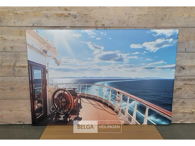 Canvas schilderij - achterdek schip 120x80 cm - afbeelding 2 van  2