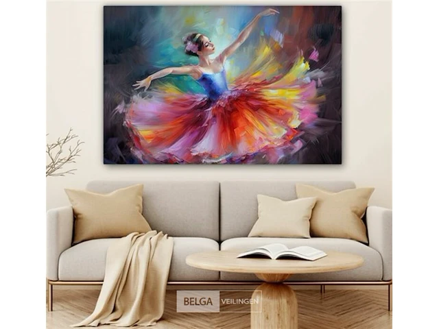 Canvas schilderij - ballarina 120x80 cm - afbeelding 1 van  4