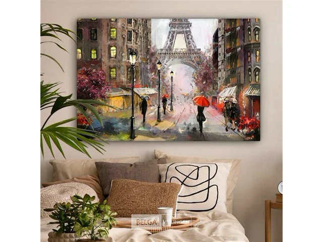 Canvas schilderij - parijs/eifeltoren 140x90 cm. - afbeelding 2 van  4