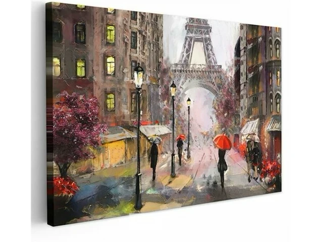 Canvas schilderij - parijs/eifeltoren 140x90 cm. - afbeelding 3 van  4