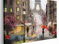 Canvas schilderij - parijs/eifeltoren 140x90 cm. - afbeelding 3 van  4