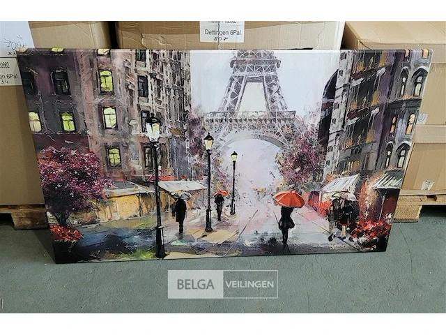 Canvas schilderij - parijs/eifeltoren 140x90 cm. - afbeelding 4 van  4