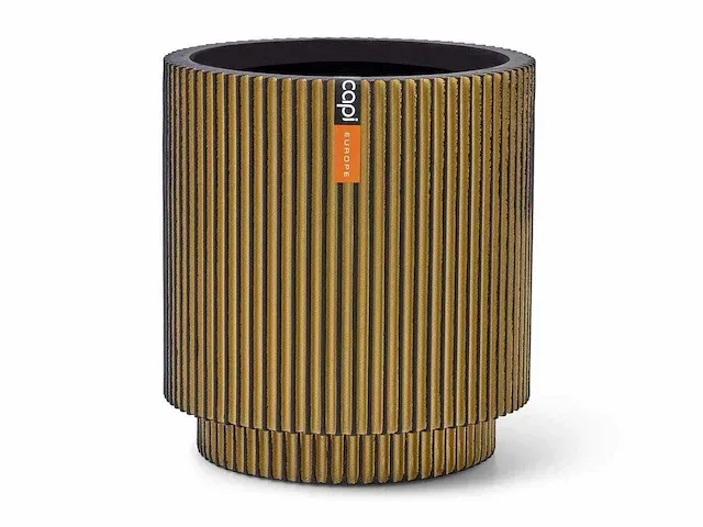 Capi europe - vaas cilinder groove xl - 34x35 - goud - afbeelding 1 van  1