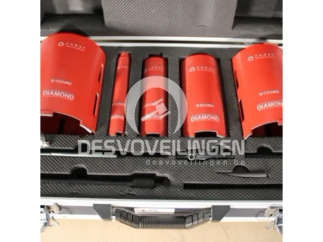 Carat hteset0000 cdce brilliant diamantdroogboorset - 32 / 52 / 82 / 112 / 132 mm - afbeelding 1 van  3