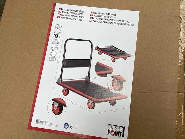 Cargopoint plateauwagen, 250 kg - afbeelding 1 van  4