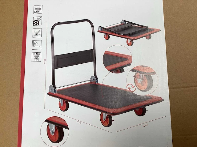 Cargopoint plateauwagen, 250 kg - afbeelding 3 van  4