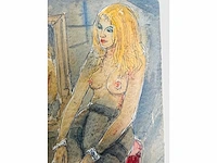 Carl heinz stricker cardos - aquarel - afbeelding 1 van  7