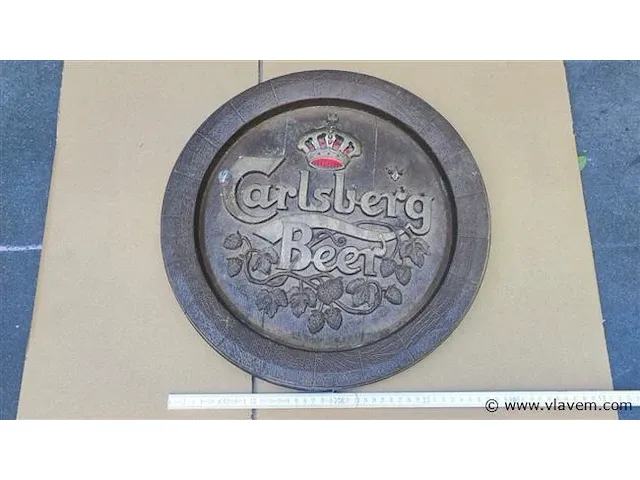 Carlsberg bier origineel houten reclamebord - afbeelding 1 van  4