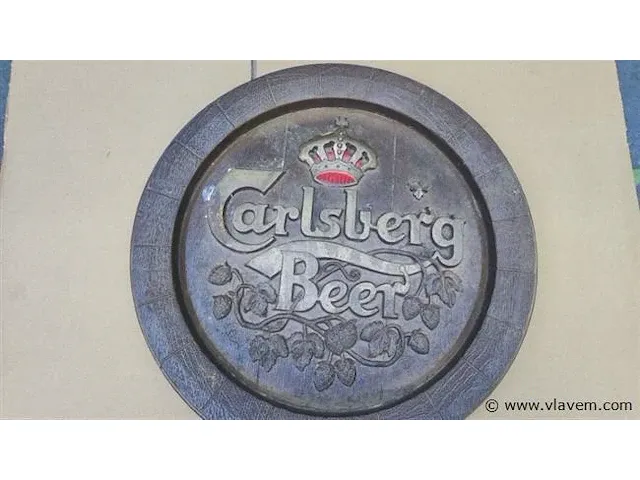Carlsberg bier origineel houten reclamebord - afbeelding 3 van  4