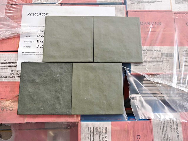 Carmen contemporary forest mat wandtegel 15x15 cm 20,77 m² - afbeelding 1 van  7