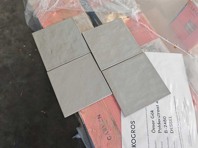 Carmen contemporary mineral grey mat wandtegel 15x15 cm 25,74 m² - afbeelding 4 van  7