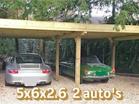 Carport 2 autos 5x6x2,6 - afbeelding 1 van  1