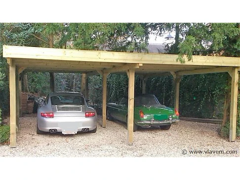Nieuwe carports, schuilhutten, prieëlen, paardenomheining, paalpunten, paalvoeten enz.