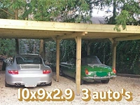 Carport 3 autos 10x9x2,9 - afbeelding 1 van  1