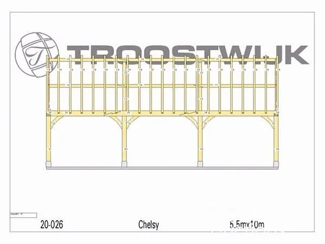 Carport douglas 10x5,5 - afbeelding 2 van  22