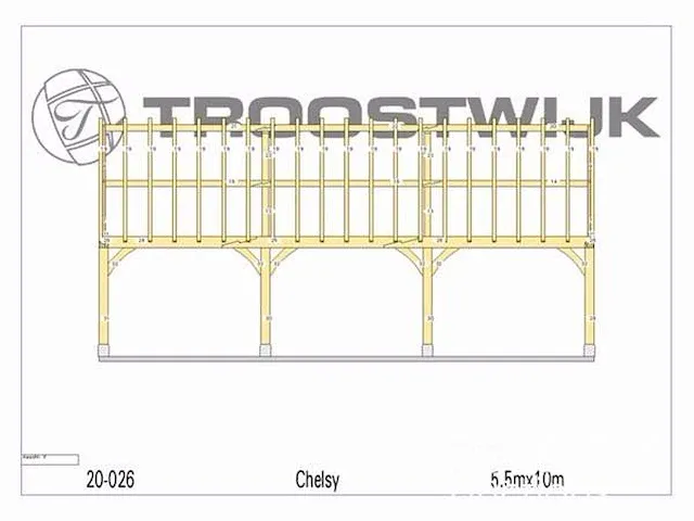 Carport douglas 10x5,5 - afbeelding 3 van  22