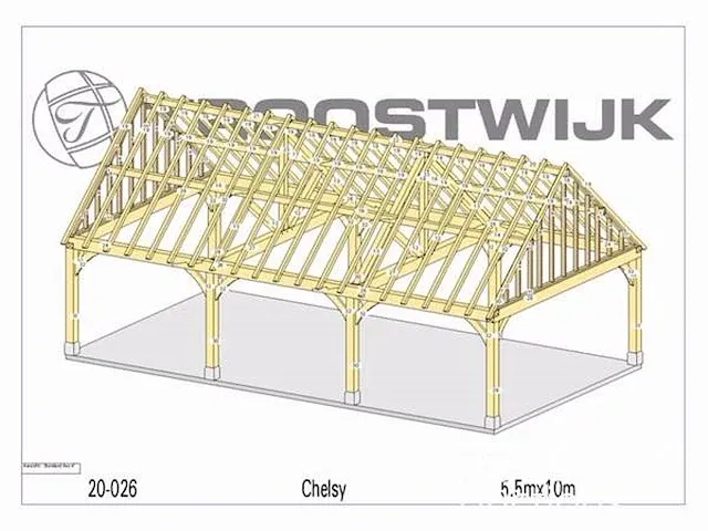 Carport douglas 10x5,5 - afbeelding 20 van  22