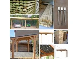 Carport en rondhout veiling: ophaling hamont-achel
