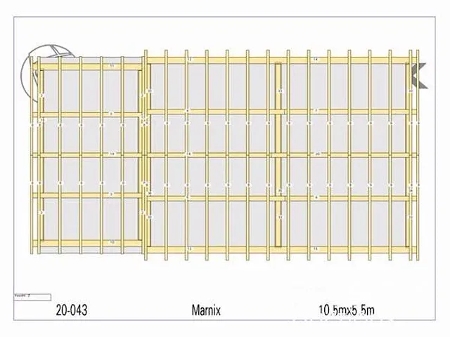 Carport fijnspar 10,5x5,5 inclusief beplanking - afbeelding 3 van  34