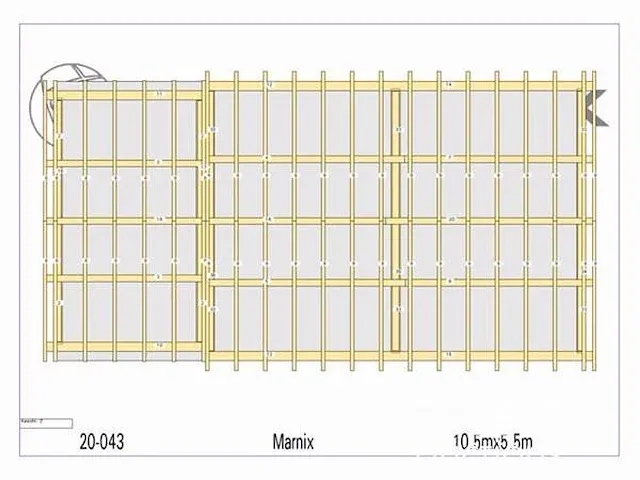 Carport fijnspar 10,5x5,5 - afbeelding 2 van  22