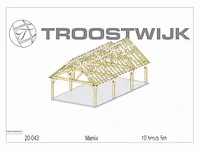 Carport fijnspar 10,5x5,5 - afbeelding 20 van  22