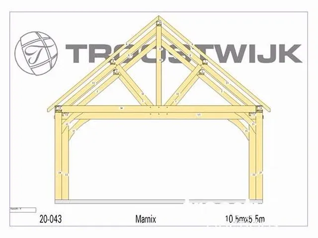 Carport fijnspar 10,5x5,5 - afbeelding 21 van  22