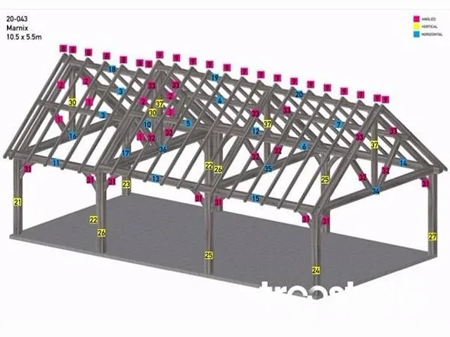 Carport fijnspar 10,5x5,5 - afbeelding 16 van  22