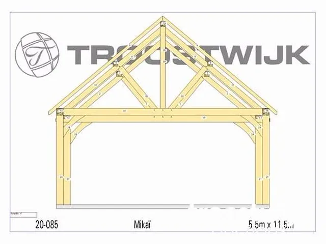 Carport fijnspar 11,5x5,5 - afbeelding 17 van  20