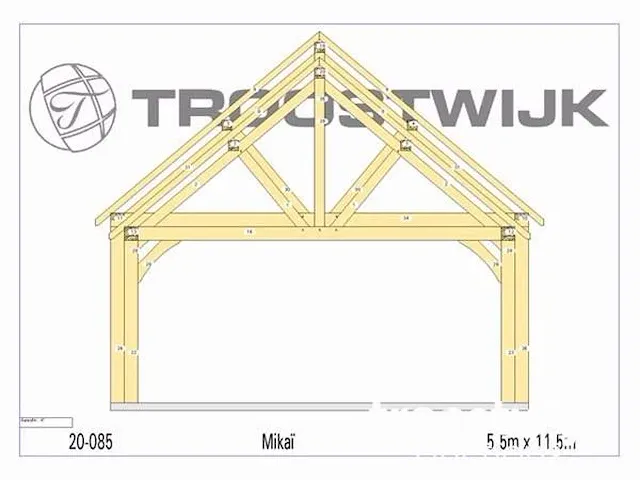 Carport fijnspar 11,5x5,5 - afbeelding 18 van  20